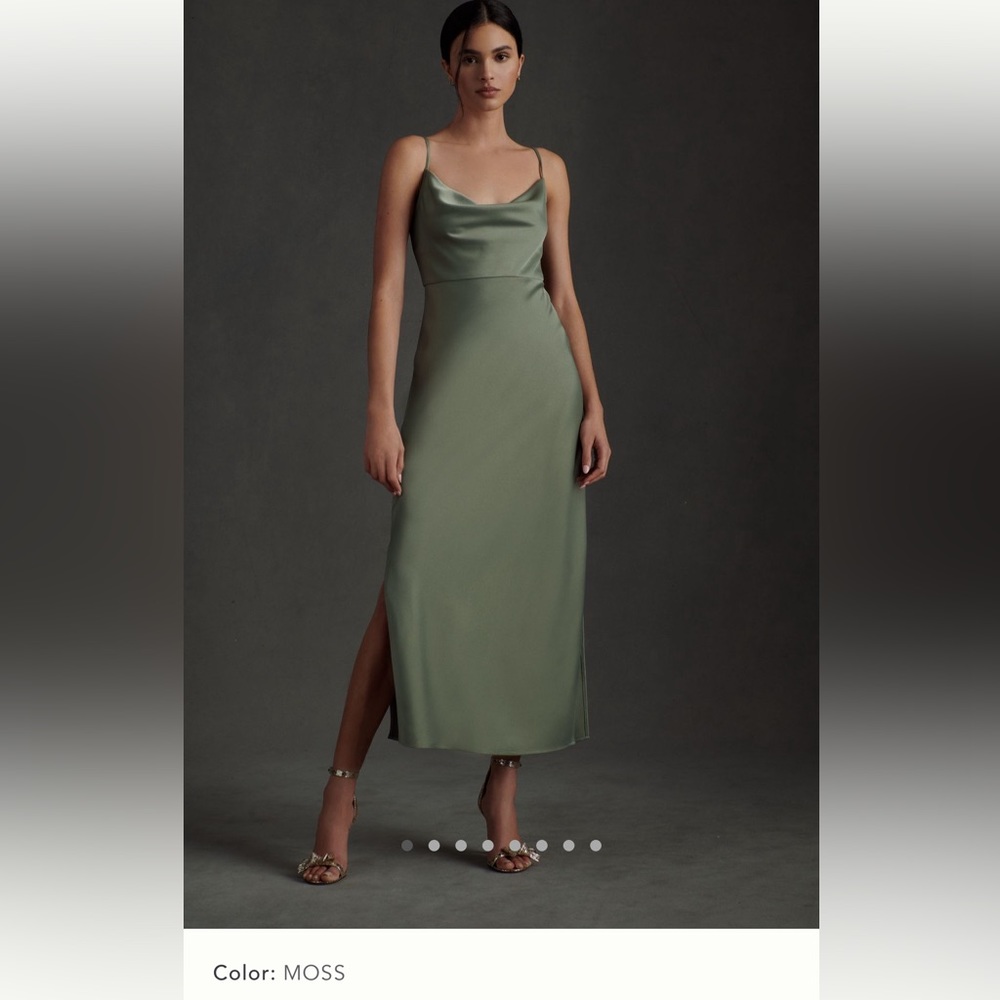BLHDN Cali Satin Midi Slip Dress